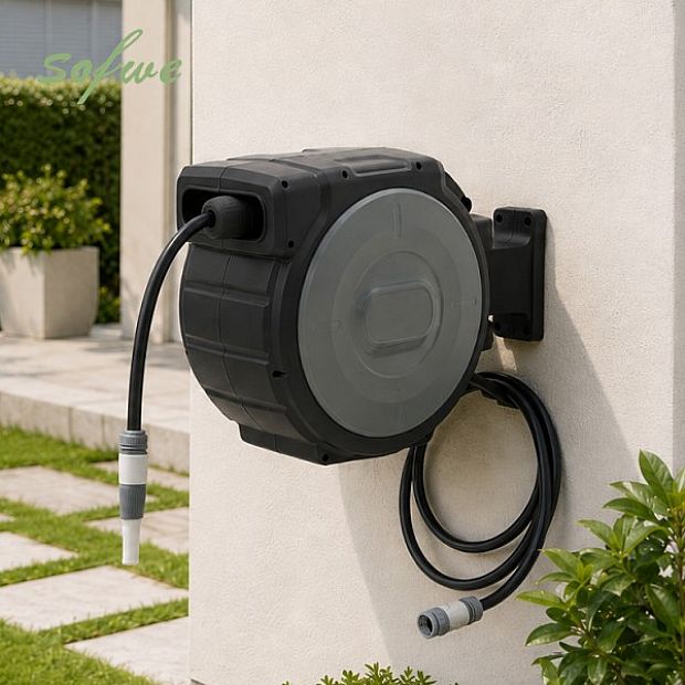 Enrollador Automático Retráctil de Manguera de Jardín de 35 m al por Mayor con Soporte de Pared Giratorio de 180° - 10Z01H