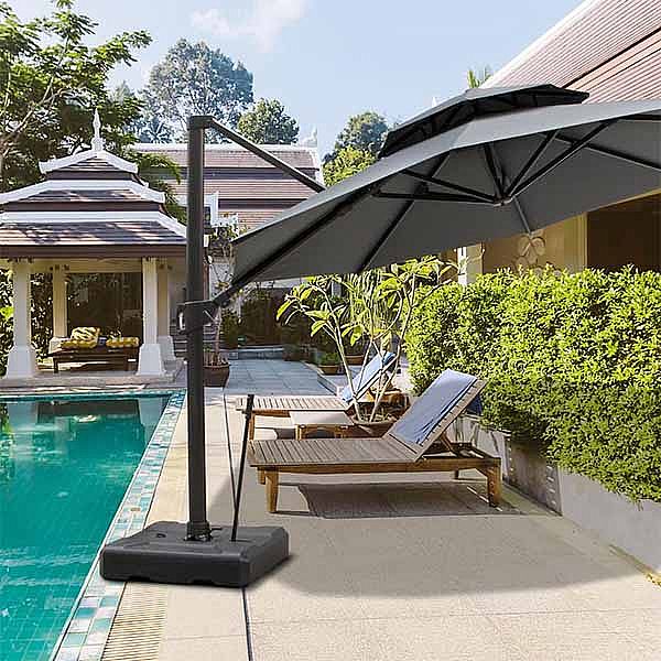 Bases para sombrillas de jardín con ruedas - 12U02O