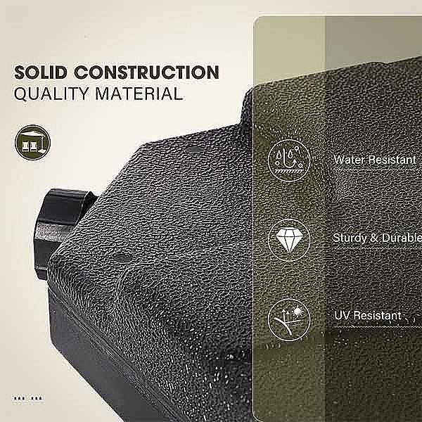 Base de sombrilla de patio compensada en voladizo resistente de 4 piezas - 12U03C