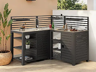 Diseños de cocinas exteriores para patios y jardines: un enfoque modular que vende