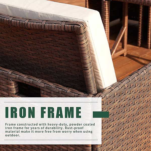 Mesa de comedor de ratán para ahorrar espacio - 10D01E