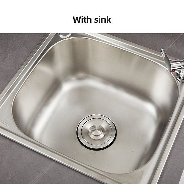 Encimera de cocina exterior con marco de aluminio, fregadero y estantes - 11D13D