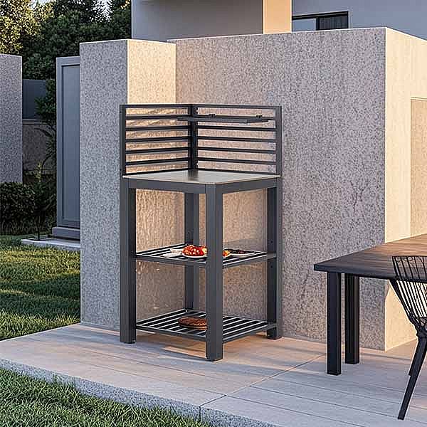 Mesa de cocina modular flexible para jardín y patio con marco de aluminio para exteriores - 11D13E