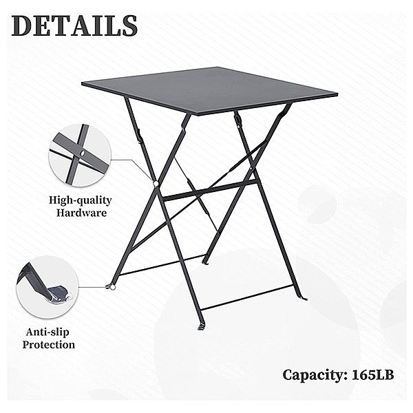 Juego de bistró plegable para patio de 3 piezas - 10B01B