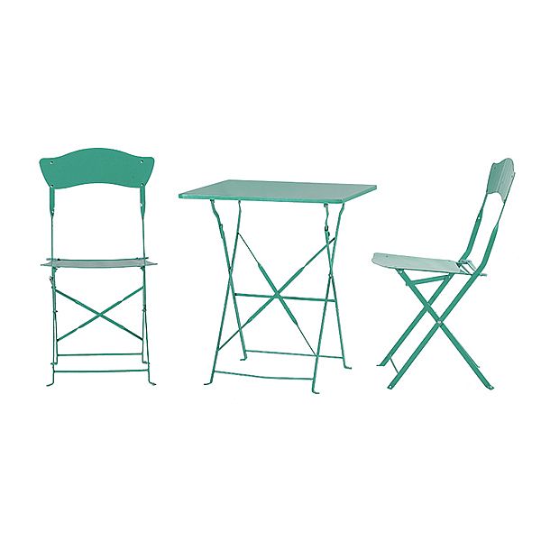 Mesa y sillas de patio plegables de metal para exteriores - 10B01F