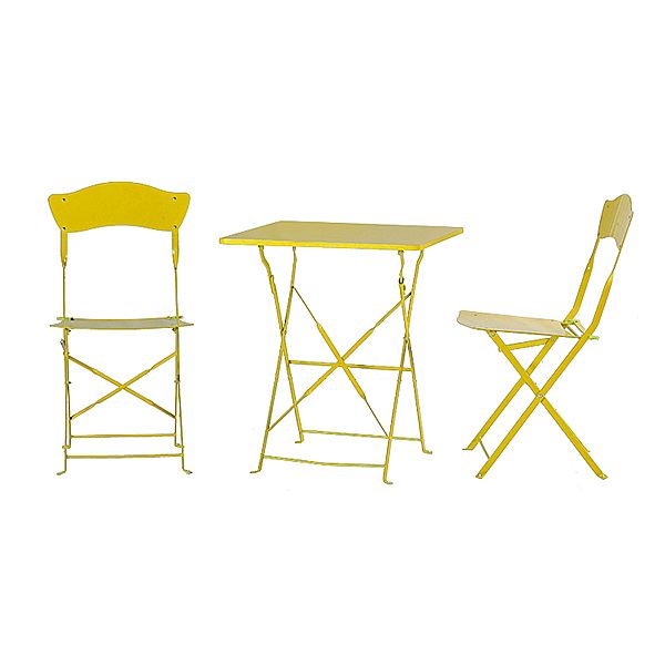 Mesa y sillas de patio plegables de metal para exteriores - 10B01F