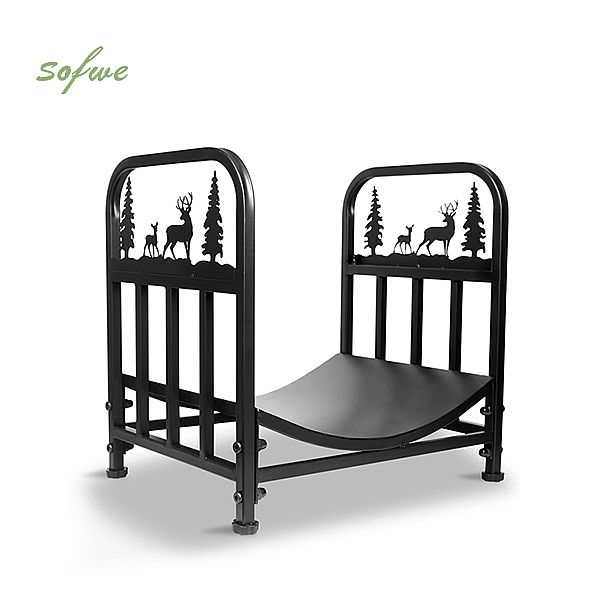 Estantería para leña al por mayor con elementos navideños - 12H01G