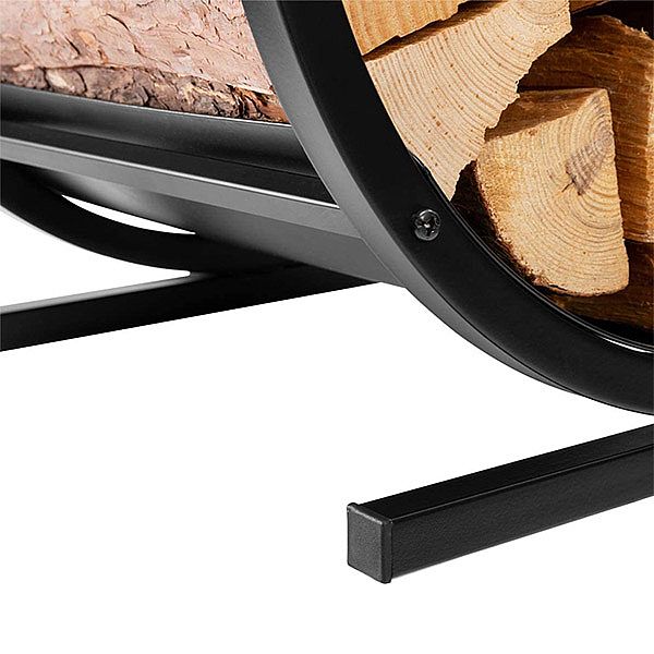 Soporte de registro de desplazamiento de estante de almacenamiento de leña al aire libre - 12H02I