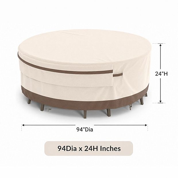 Cubiertas bicolor redondas para mesas de comedor de 94 pulgadas con suministro de fábrica - 91A03A
