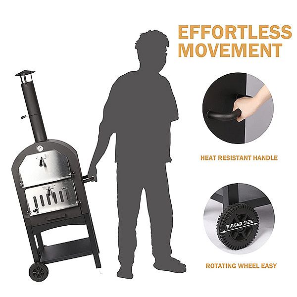 Horno de pizza al aire libre grande de leña - 11H01B