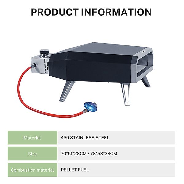 Horno portátil de pizza a gas para jardín - 11H01E