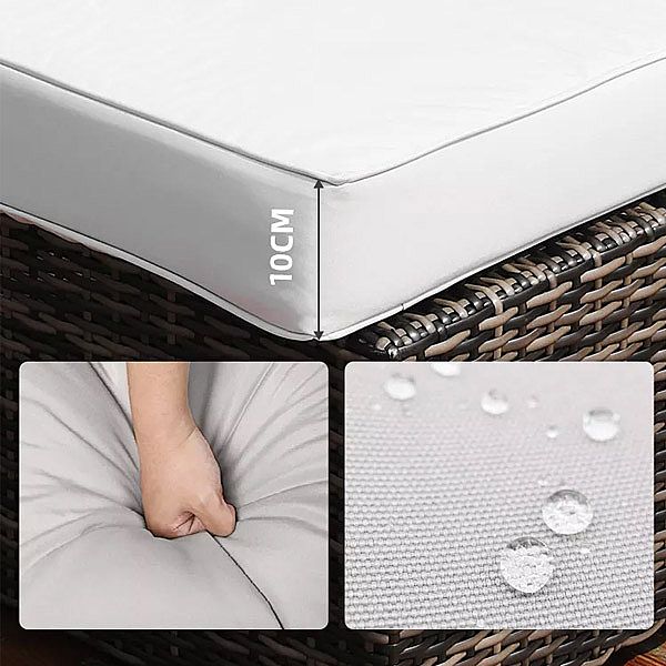 Juegos de muebles de conversación de mimbre para patio de 6 piezas al por mayor - 10C01A