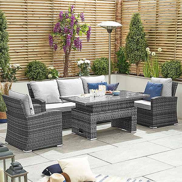 Conjunto de muebles de exterior de mimbre moderno - 10C01C