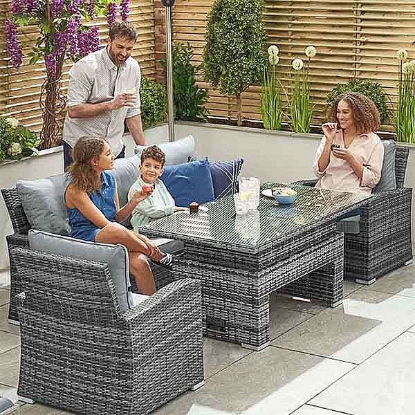 Conjunto de muebles de exterior de mimbre moderno - 10C01C