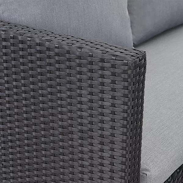 Juego de sofás seccionales de jardín de ratán de mimbre de 7 piezas - 10C01D