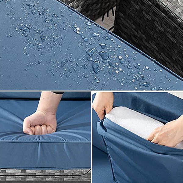 Juego de sofás de ratán para ocio en el patio - 10C01I