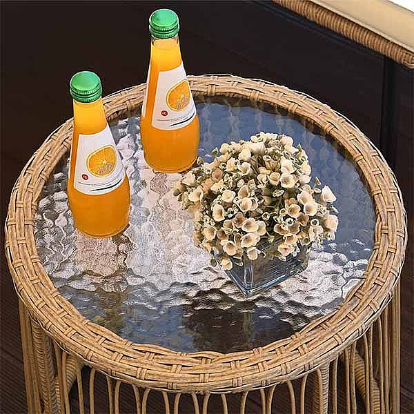 Muebles de ratán de mimbre tejidos a mano al aire libre - 10C01N