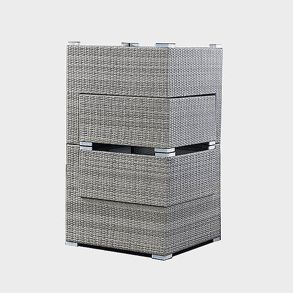 Tumbonas de mimbre para patio de 5 piezas - 10C01R