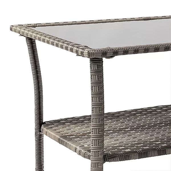 Sofá moderno de lujo para jardín de mimbre y ratán sintético - 10C02B