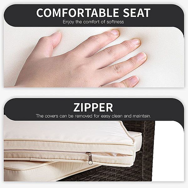 Juegos de muebles de conversación para patio de ratán tejido - 10C02D