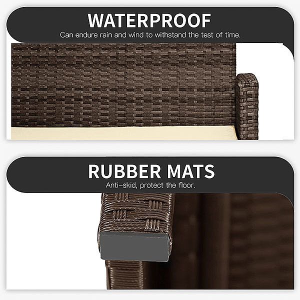 Juegos de muebles de conversación para patio de ratán tejido - 10C02D