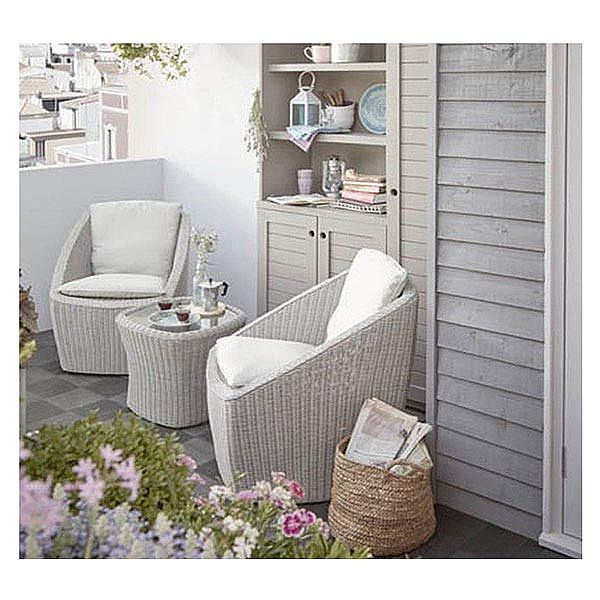 Juego de muebles de mimbre y ratán para barra al aire libre de 3 piezas - 10C02N