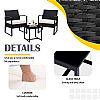 Juego de muebles de mimbre para patio exterior de 3 piezas - 10C02Q