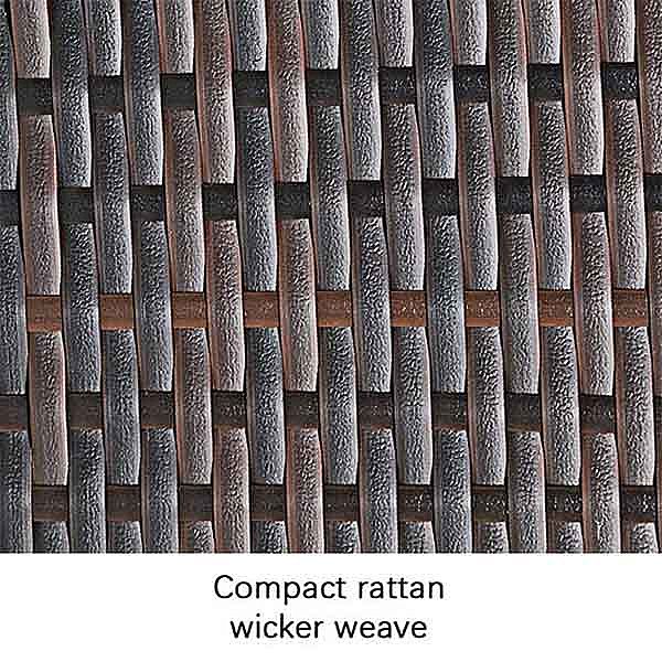 3 piezas de ratán al aire libre muebles de jardín conjunto de mimbre mesa de bar - 10C02S