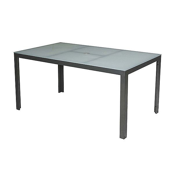 Juego de comedor de exterior de aluminio gris de 7 piezas - 11D01A