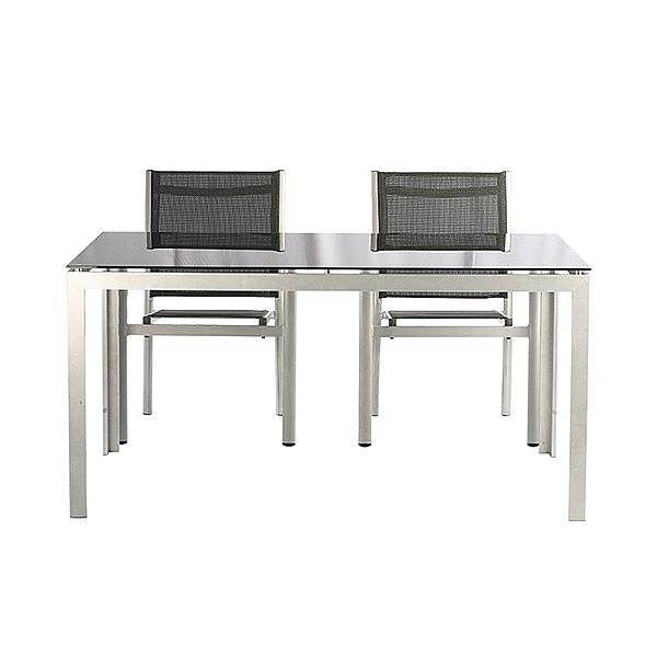 Juego de mesa de comedor para exterior para 6 personas con tablero de vidrio - 11D01G