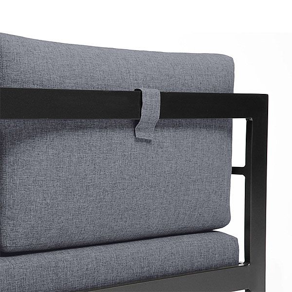 Juego de sofás de aluminio fundido con mesa y taburete - 11C01F