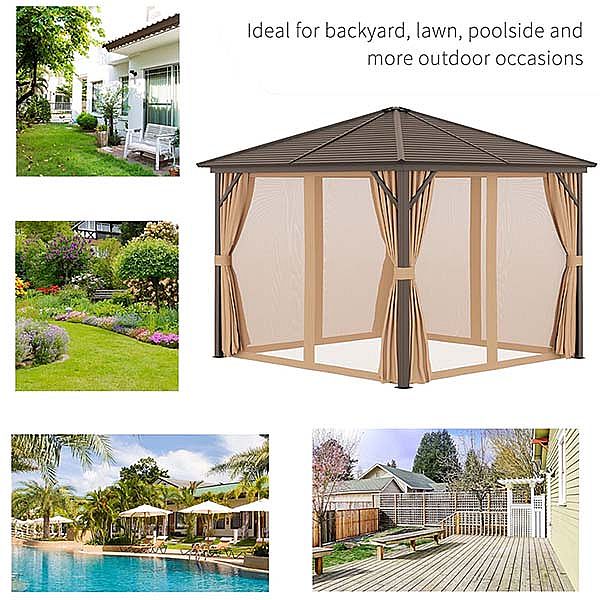 Pabellón de aluminio con techo rígido de lujo - 10G01A