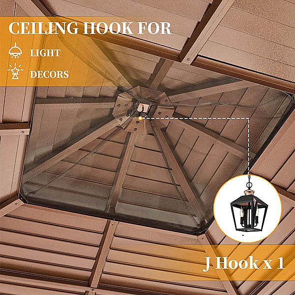 Techo doble de pabellón de aluminio al aire libre - 10G01C