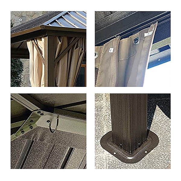 Tienda de jardín romana impermeable con techo - 10G01E