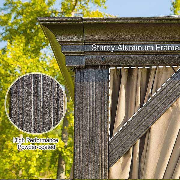 Tienda de jardín romana impermeable con techo - 10G01E