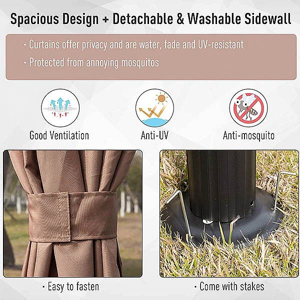 Habitación doble al aire libre pabellón con mosquitera - 10G01M