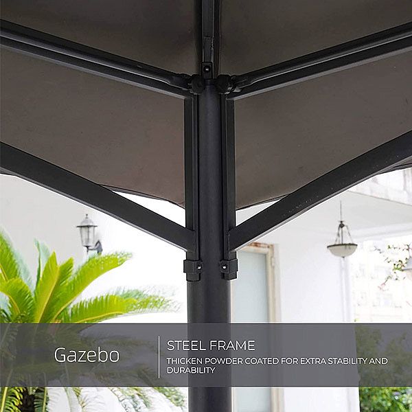 Pabellón de techo blando con doble ventilación, cortinas y malla - 10G01P