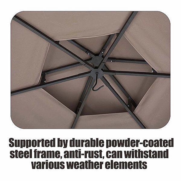 Carpa pabellón de lujo al aire libre hexagonal - 10G01W