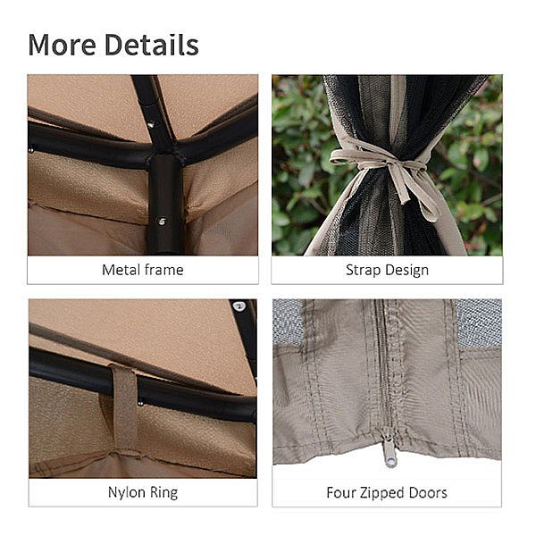 Carpa de fiesta con techo de metal de 2 pisos - 10G02C