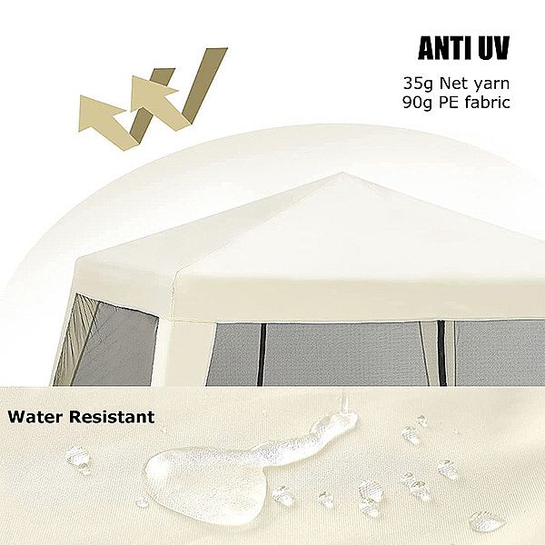 Pabellón plegable portátil con malla - 10G02L