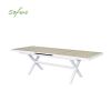 Mesa de comedor extensible de aluminio para jardín y patio - 11D04Z