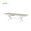 Mesa de comedor extensible de aluminio para jardín y patio - 11D04Z