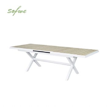 Mesa de comedor extensible de aluminio...