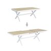 Mesa de comedor extensible de aluminio para jardín y patio - 11D04Z