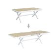 Mesa de comedor extensible de aluminio para jardín y patio - 11D04Z