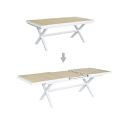 Mesa de comedor extensible de aluminio para jardín y patio - 11D04Z
