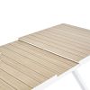 Mesa de comedor extensible de aluminio para jardín y patio - 11D04Z
