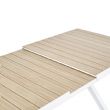 Mesa de comedor extensible de aluminio para jardín y patio - 11D04Z