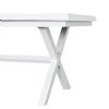 Mesa de comedor extensible de aluminio para jardín y patio - 11D04Z