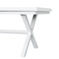 Mesa de comedor extensible de aluminio para jardín y patio - 11D04Z
